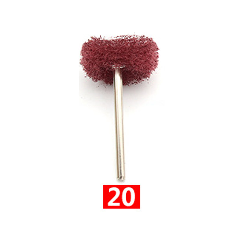 2,35mm, , 1 Uds., Mini cepillo de alambre, taza de rueda, juego de cepillos de alambre de acero y latón, vástago para herramientas rotativas eléctricas Dremel, amortiguador de pulido: Blanco
