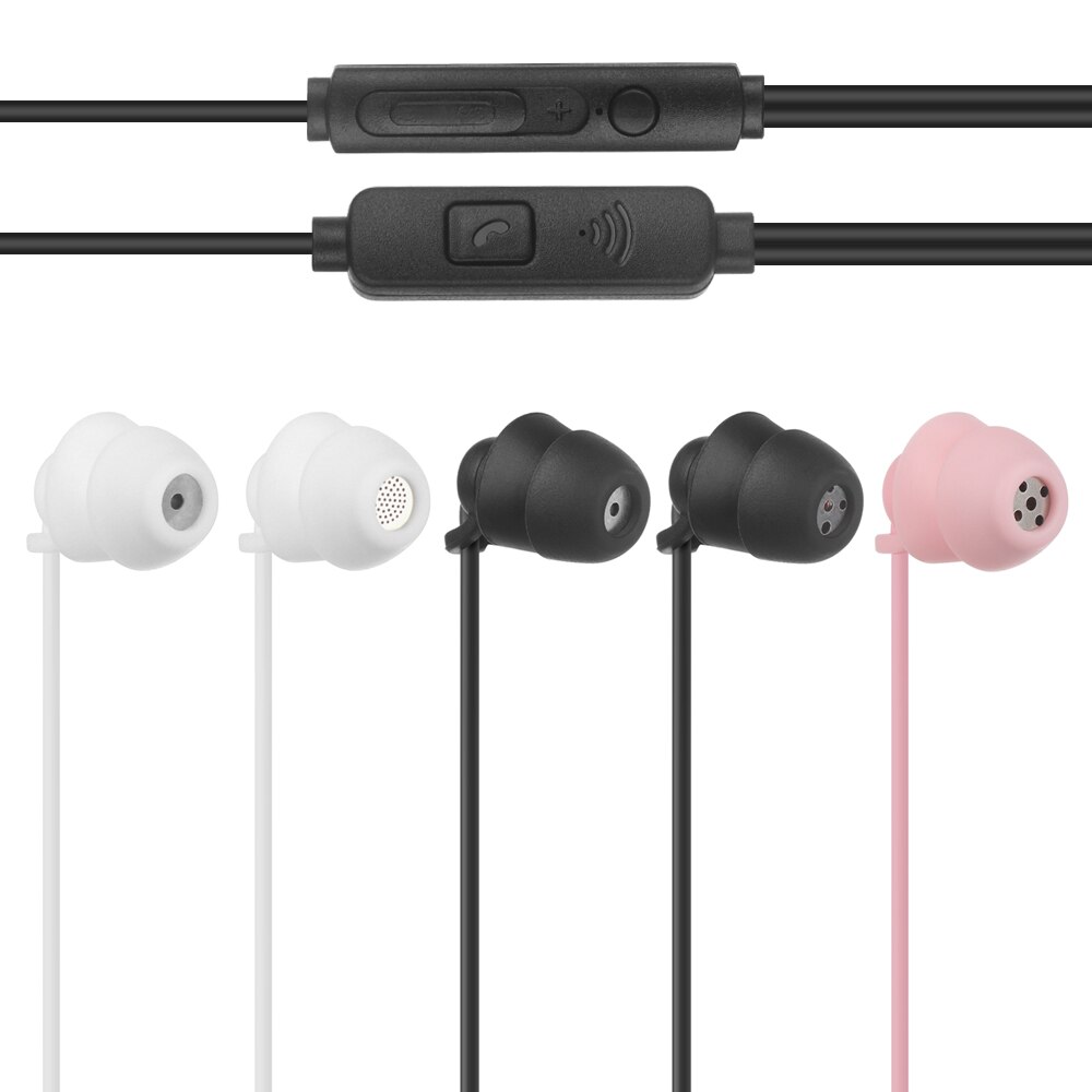 3.5Mm Wired Ruisonderdrukking Koptelefoon Stereo Silicagel In-Ear Headset Slaap Hoofdtelefoon Geschikt Voor Android Telefoon