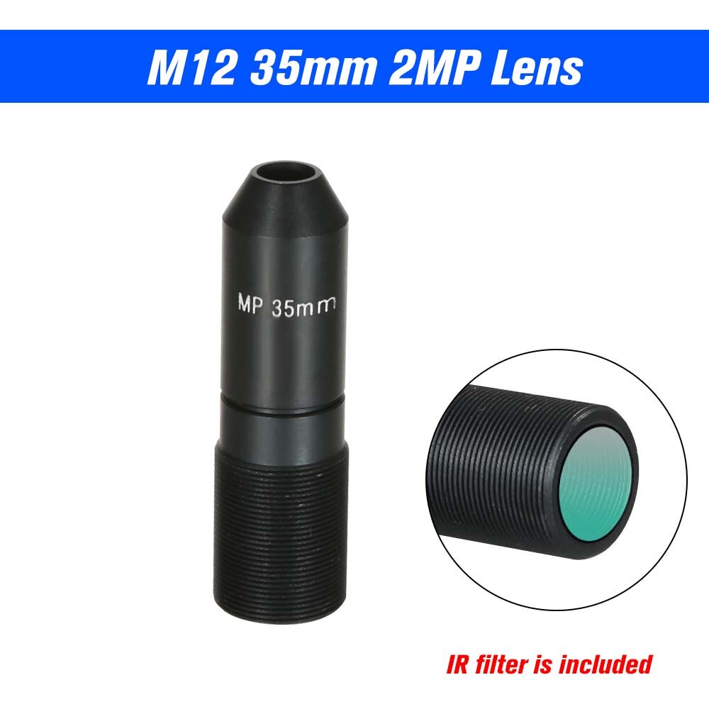 HD 35mm Nadelloch Objektiv mit IR Filter für Aktion Kameras M12 Montieren Bild Format 1/2.7 "blende F 1,6 Betrachtung Winkel 9,6 Grad