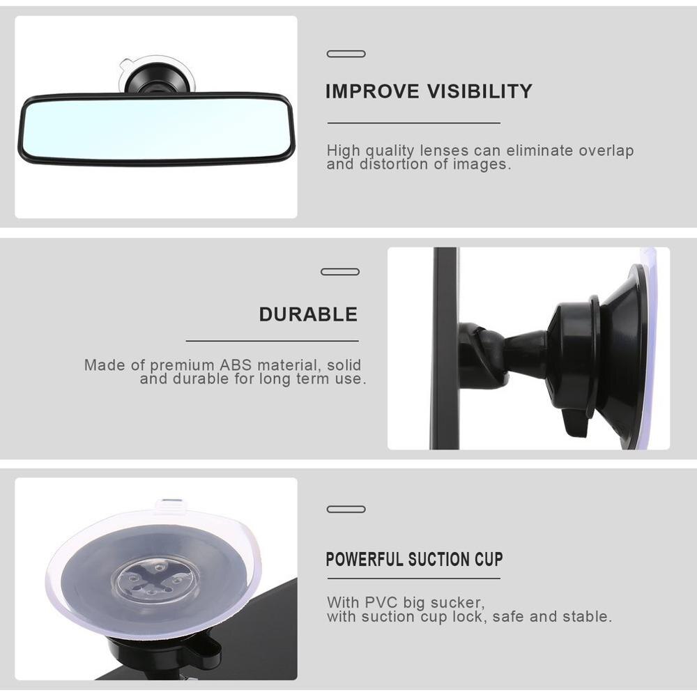 Espejo retrovisor Interior Universal para coche, accesorios para coche, antirreflejo, superficie gran angular, color azul