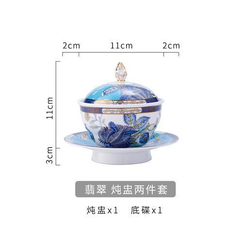 Bowl and plate Bone China Chinese tableware Jingdezhen bowl and plate high-grade rice noodles bowl porcelain: L