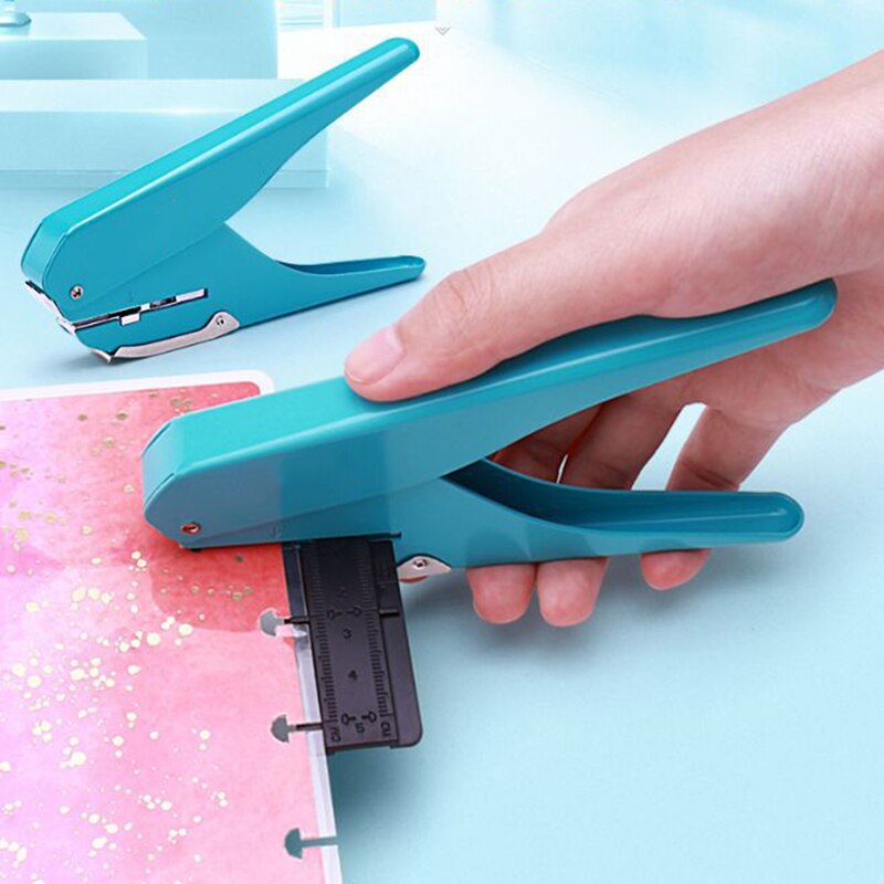 Hand-held Mushroom Hole Puncher Paper Cutter Loose-leaf Manual Punching Machine for Office Home Students DQ