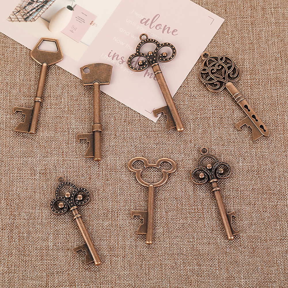 Key Shape Bottle Opener Wedding Favors Beer Bottle Opener Portable Keychain Open Tool for Guest Party Favors Souvenirs