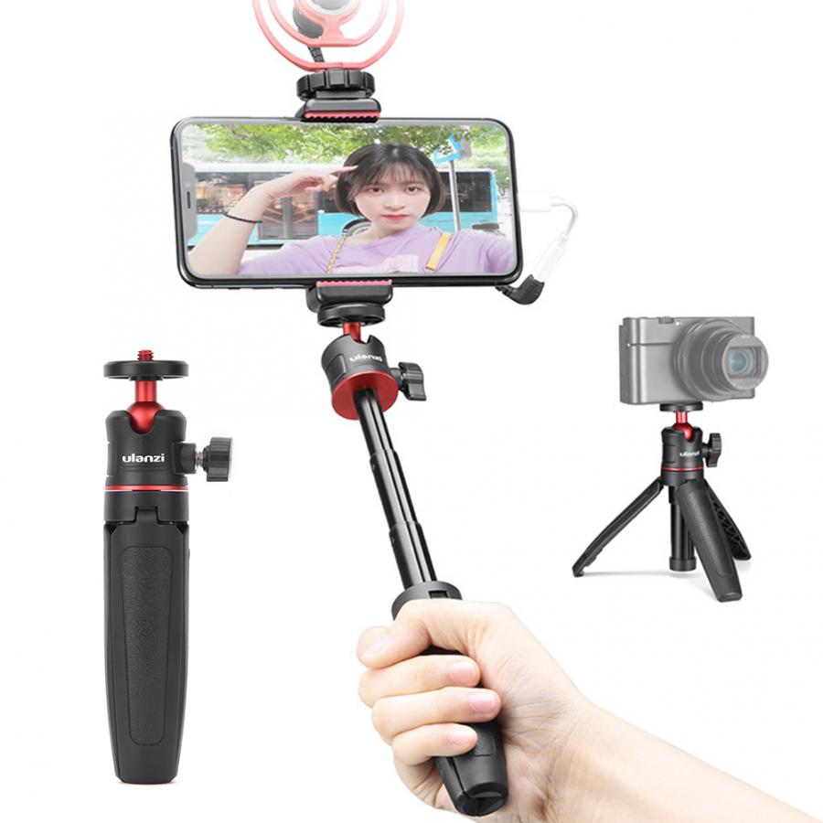 Ulanzi MT-08 Opvouwbare Mini Statief Mount Uitschuifbaar Desktop Handheld Vlog Selfie Stok Statief Hand Grip Voor Live Video Opname
