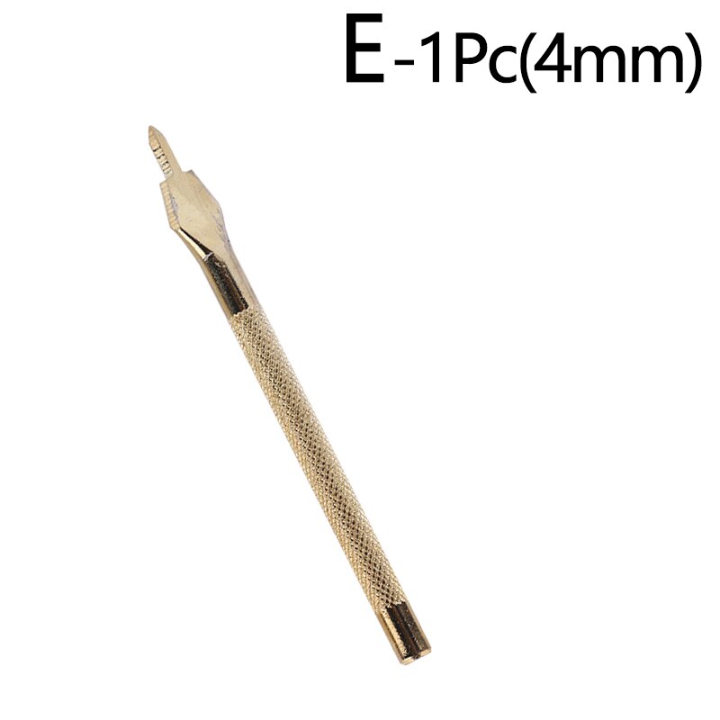 1Pcs 3Mm 4Mm 1/2/4/6 Gouden Kleur Prong Inch Beitel Leer Hobbygereedschappen Hole punch Vetersluiting Stiksels Perforeren Leer Perforator: E