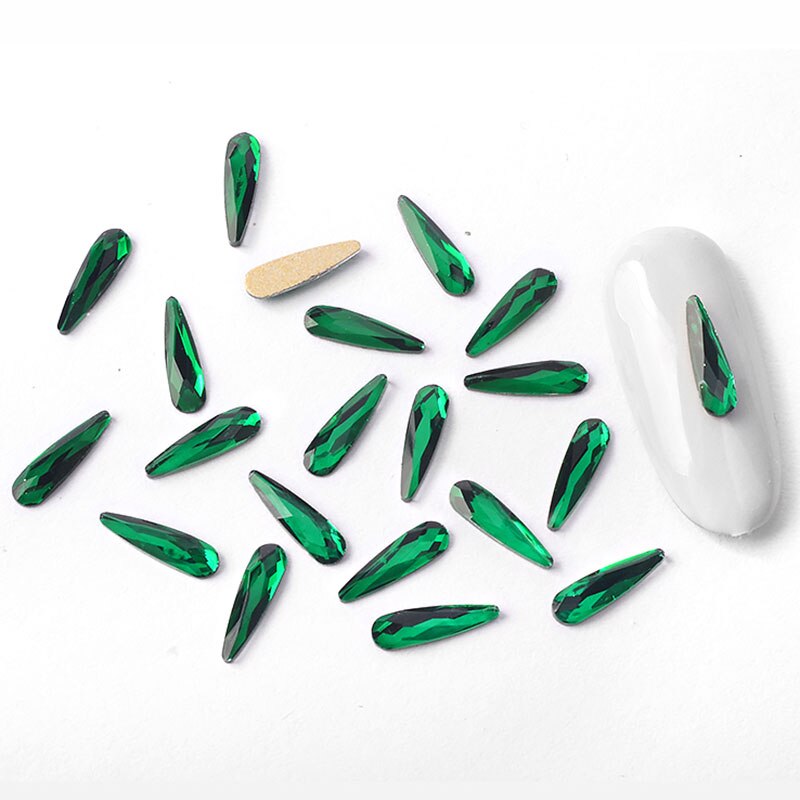 10 Uds. Crystal AB colorida gota de agua arte de uñas diamantes de imitación súper brillante 3D uñas arte en las uñas con piedras decoración gemas DIY manicura: 1151