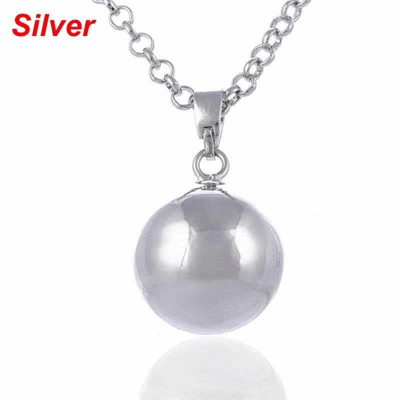 Harmony Ball Necklace Brilliant Pregnancy Chime Bola Pendant Necklace Mother: Silver