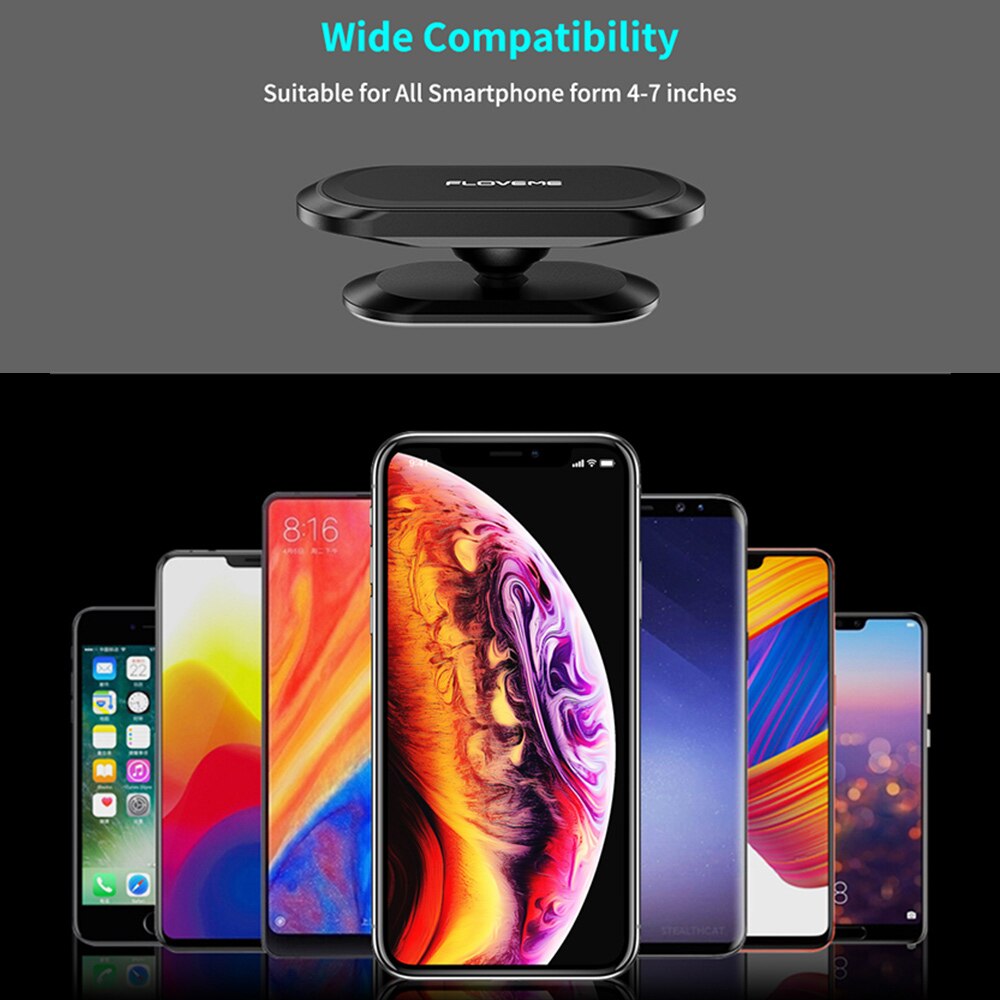 Magnetic phone holder Navigation bracket for car Dashboard Mini Strip Shape Stand 360° rotation Magnet GPS Car Mount for iphone