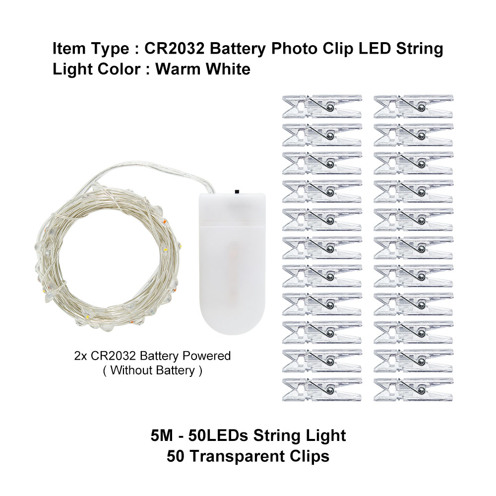 2m 5m 10m LED Garland Photo clip string lights powered by Battery USB fairy light Wedding Party lighting Home Decoration