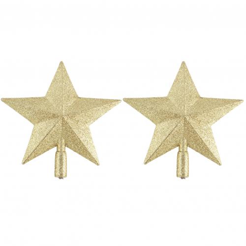 3D Five-point Star Gold Powder Flash Star Christmas Tree Top Star Merry Christmas Home Table Topper Xmas Decor: Golden7