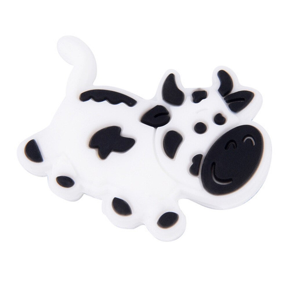 Lovely Cartoon Tennis Racket Vibration Dampener Tennis Racquet Anti-Shock Absorber Tennis Sports Auxiliary Tool: Cow