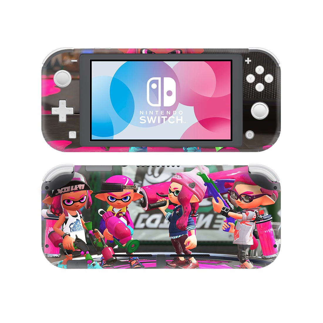 Splatoon-pegatina de piel de vinilo para Nintendo Switch Lite NSL, película protectora, cubierta, 13 estilos disponibles, 2 estilos: Style 12