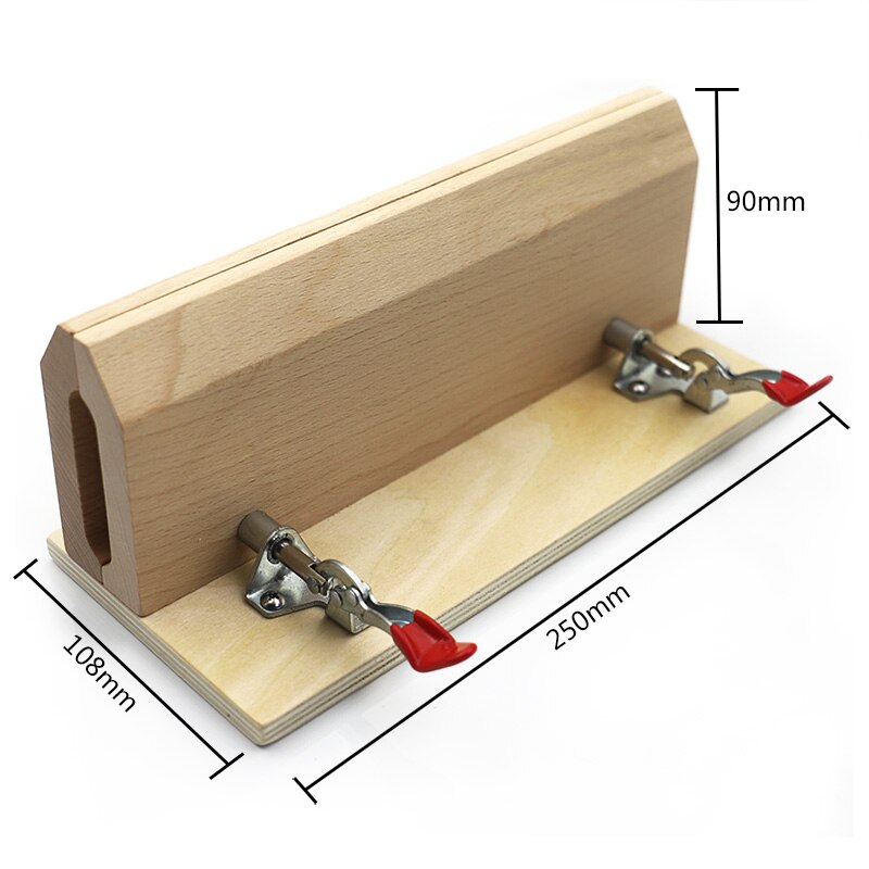 QJH-Herramienta de costura de cuero de caballo cosido a mano, abrazadera de poni para mesa, bricolaje, herramienta de barre de madera de haya