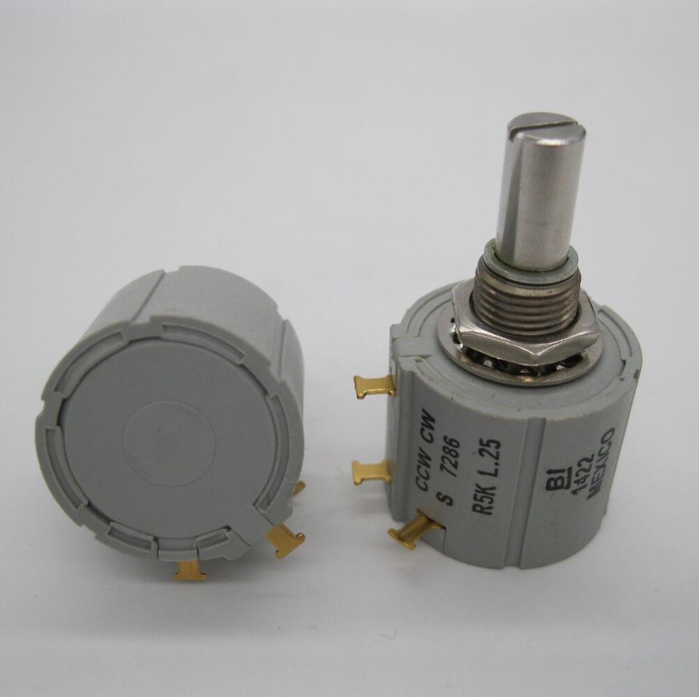 Mehrgang-Potentiometer 10 Ring stickmaschine ersatzteile-CCW CW S 7286 R5K L.25, BI Mexiko 2 Watt rotierend Wirewound R5K