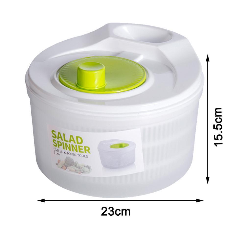 5L Multifunctional Salad Dryer Vegetable Fruit Drain Water Tool Kitchen Basket Shake Dehydrator Basket Salad S2T7