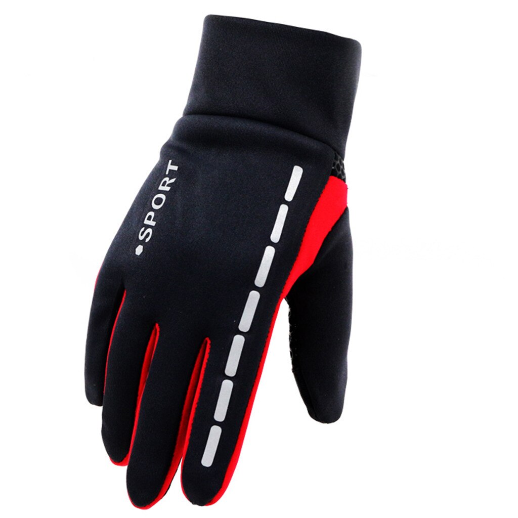 Therm-Guantes Térmicos y suaves para hombre, con puños elásticos antideslizantes, resistentes al agua, para deportes, conducción, ciclismo, cálidos, de invierno: A