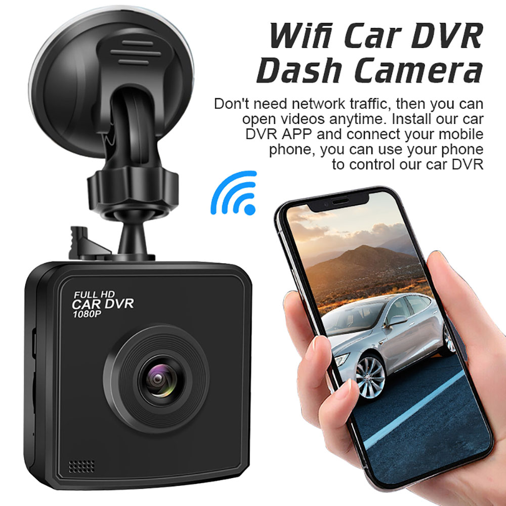 VicTsing-caméra DVR pour voiture | 1080P Dash, appareil photo enregistreur de conduite, capteur WiFi G, boucle d'enregistrement, détection de mouvement, Vision nocturne, vidéo HD de 2 pouces