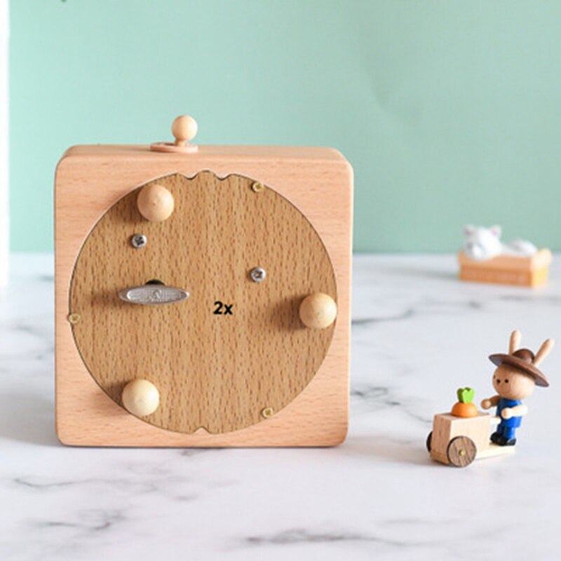 Fresh Farm Bunny Music Box Wooden Music Box Children's Birthday