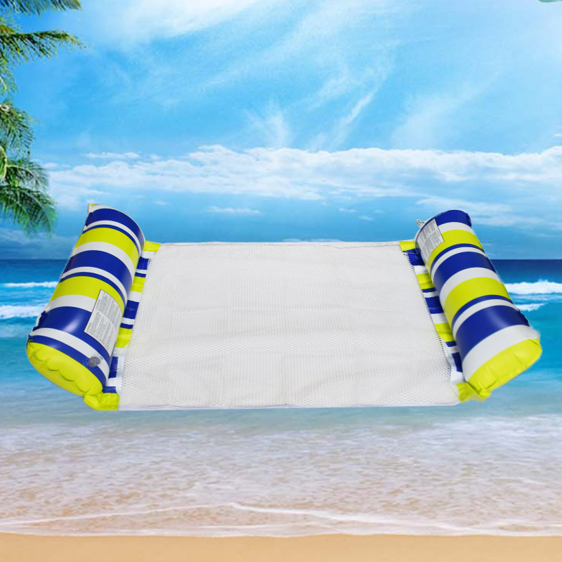 Gonfiabile galleggiante fila pieghevole amaca acqua letto galleggiante sedia a sdraio spiaggia mare anello piscina giocattolo per feste per bambini adulti: M