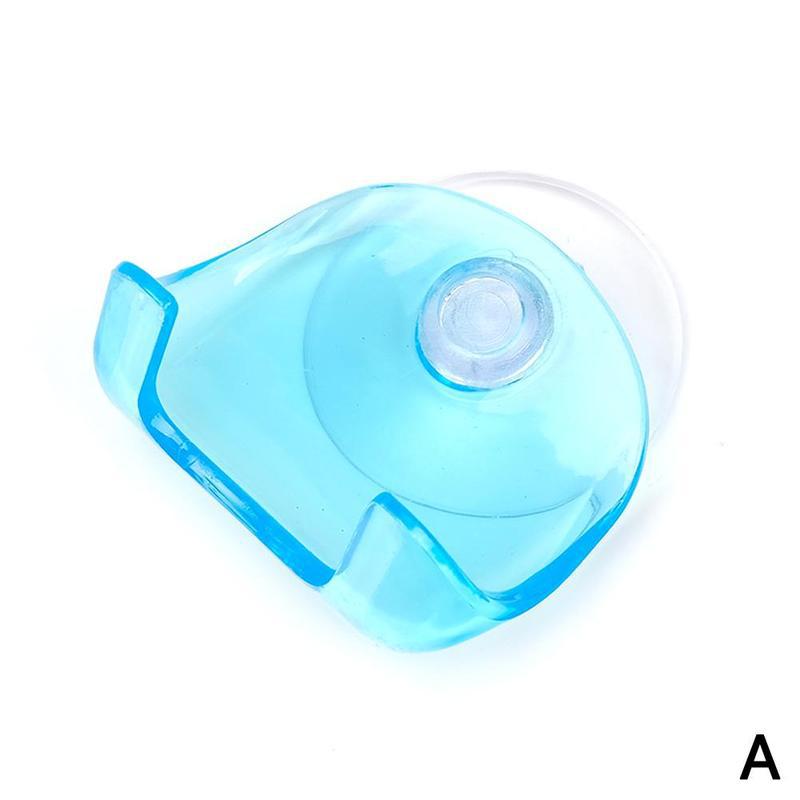 Support pour rasoir en plastique, 1 pièce, bleu clair, Super ventouses, pour salle de bain, ensemble de tasses chaudes, support ventouse D2R7: A