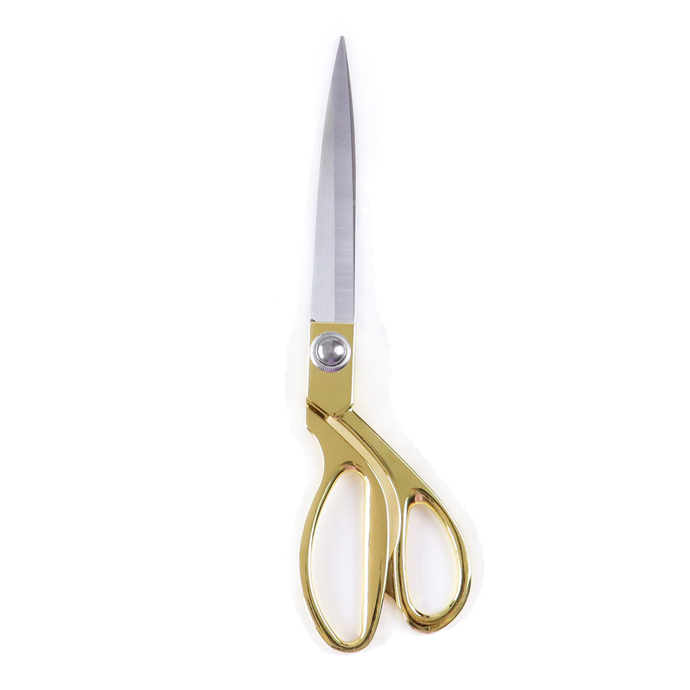 K38 Stainless Steel Tijeras Costura Gold-Plated Tailoring Fabric Scissors Home Office Sharp Sewing Cloth Cutting Scissors 26 CM: gold