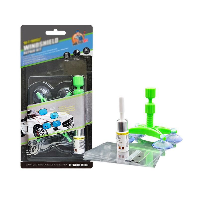 Windshield Car Window Glass Crack Repair Glue Kit Quick Fix DIY Car Windscreen Recovery DIY Tool Bullseye Rock Chip