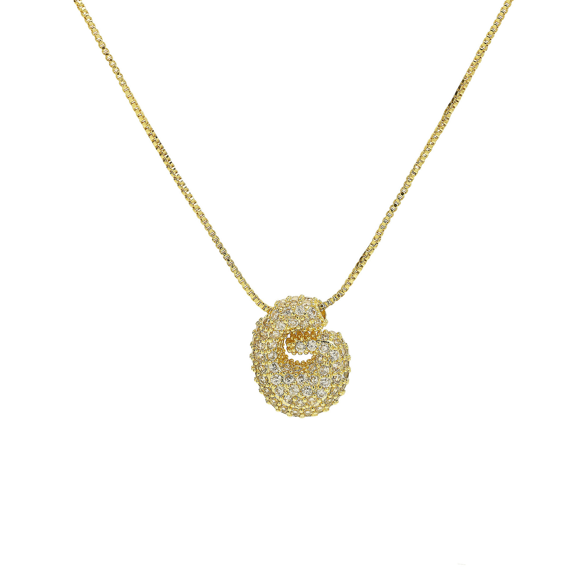 Vergulde ballonhanger met 26 letters van het alfabet, koperen zirkonia bubbelhanger met initialen voor vrouwen, persoonlijkheidsketting sieraden: Blauw zink