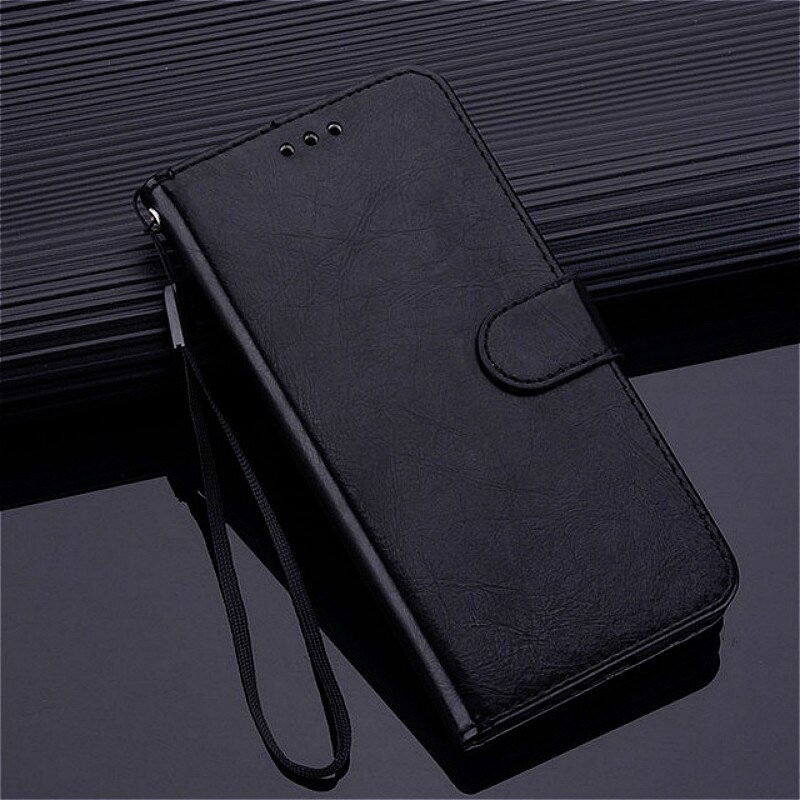 Coque portefeuille à rabat en cuir pour Samsung Galaxy J5 , étui de téléphone en Silicone J510, J510F: Black