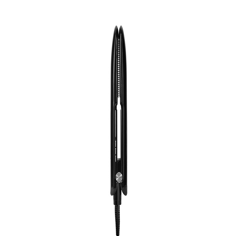 NASV Styling Werkzeuge Haar Eisstockschießen Eisen Richt mit Kamm Haar Flache Eisen LCD Anzeige Eisstockschießen Haar Für Frauen: Schwarz