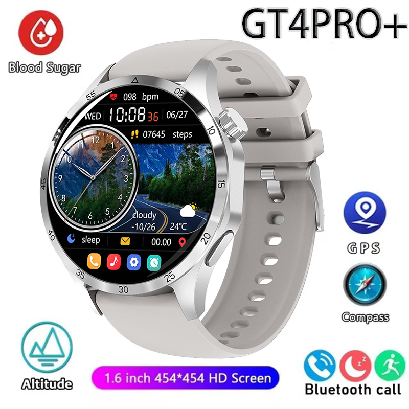 Huawei-Montre connectée GT4 Pro pour homme, GPS, NDavid, écran AMOLED 360x360, fréquence cardiaque, appel Bluetooth, étanche IP68, 2024: Or