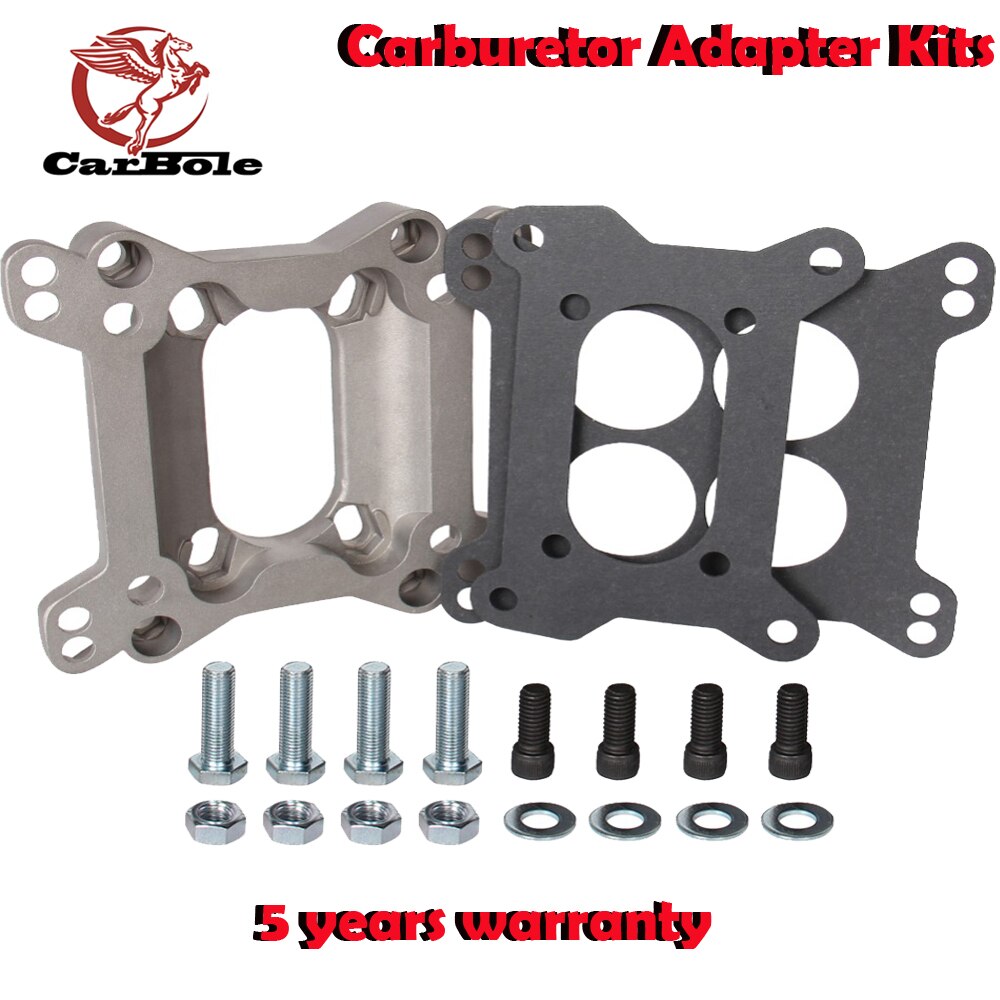 CarboleCarb Carburetor Adapter 2bbl to 4bbl Kit 4-Bolt 2 Barrel to 4 Barrel Universal Adapter Plate 1933 Carb Carburetor Adapter