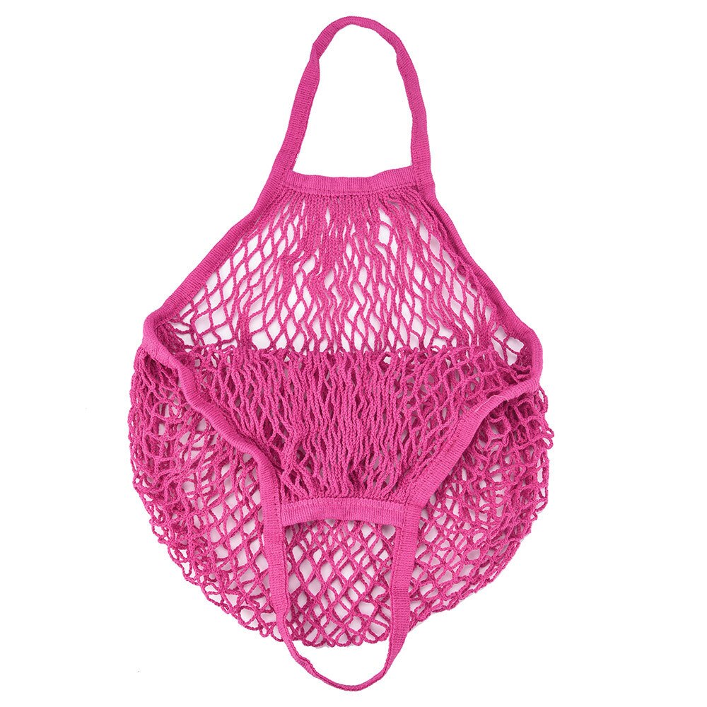 netting handlepose gjenbrukbar streng frukt oppbevaring håndveske totes kvinner shopping mesh nett vevd veske butikk dagligvare tote bag: H