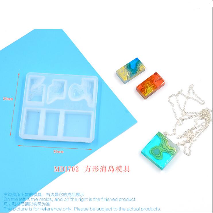 Neue Transparente Silikon bilden Getrocknete Blume Harz Dekorative Handwerk DIY Insel berg bilden Epoxid harz formen für schmuck