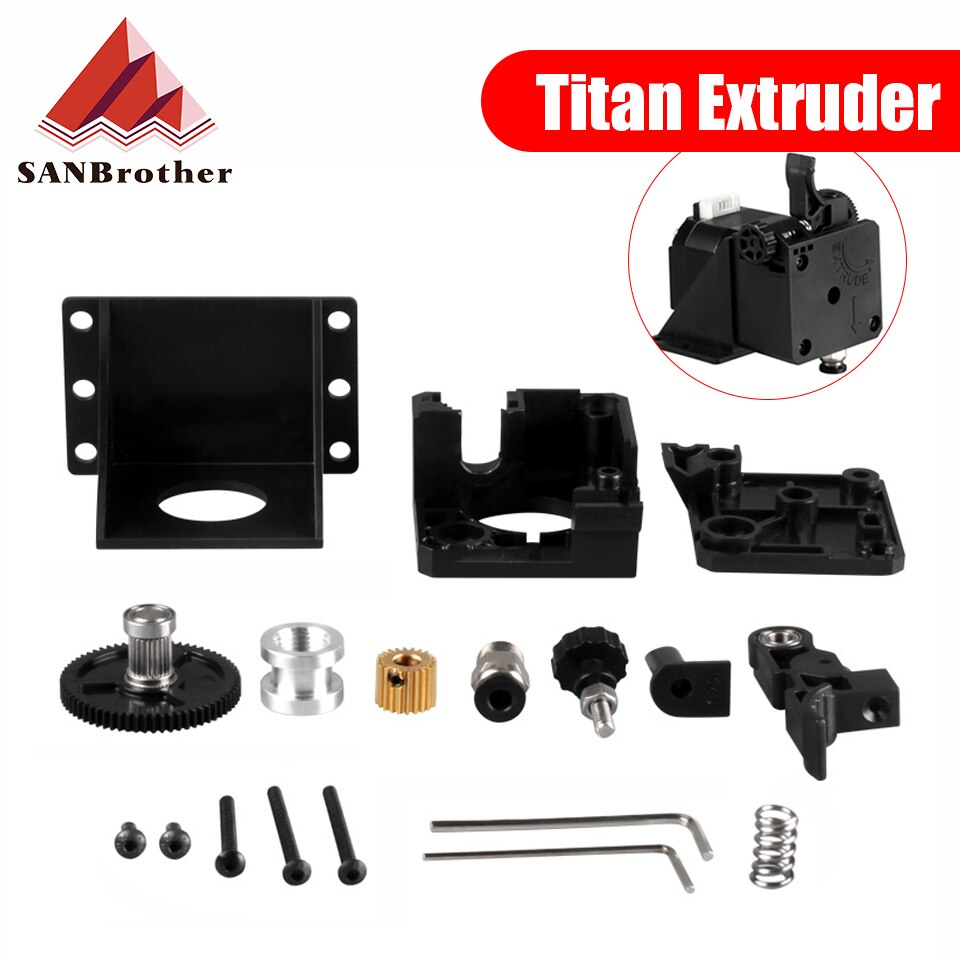 Titan-extrusora para impresora 3D V6 Hotend j-head, soporte de montaje, filamento de 1,75mm, piezas sin Motor