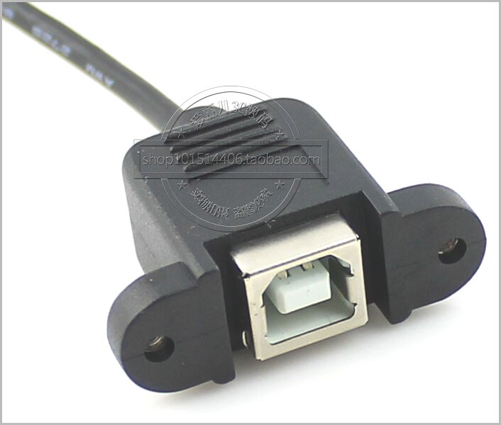 micro USB USB-B transfected with female screw holes may be fixed transfer printing micro USB port 0.5m