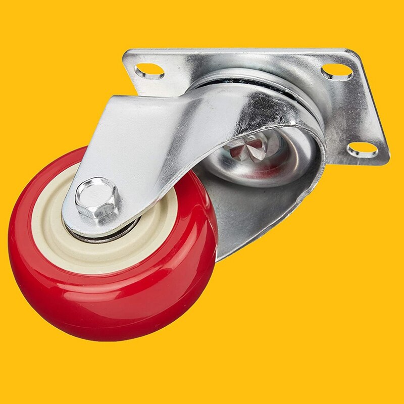 2PCS 4-Inch Universal Caster Trolley Caster Brake Caster Wheel Set, No Brake