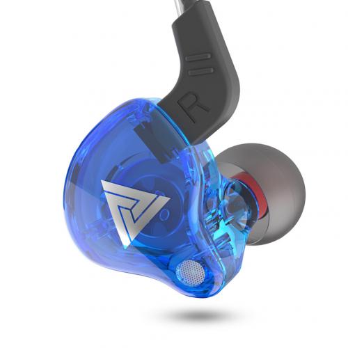 QKZ AK6-auriculares HiFi con cable, auriculares estéreo de sonidos graves, auriculares internos deportivos para correr con micrófono para teléfonos móviles y reproductor de mp3: Azul
