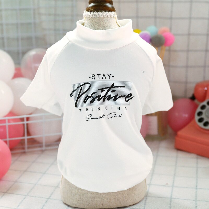 Wit Afdrukken Huisdier Kleding Voor Kleine Honden Katten Zomer Gezellige Puppy Kat Tshirt Hond Dierenarts Chihuahua Yorkies Shirts Huisdieren Kleding producten: Letter / M