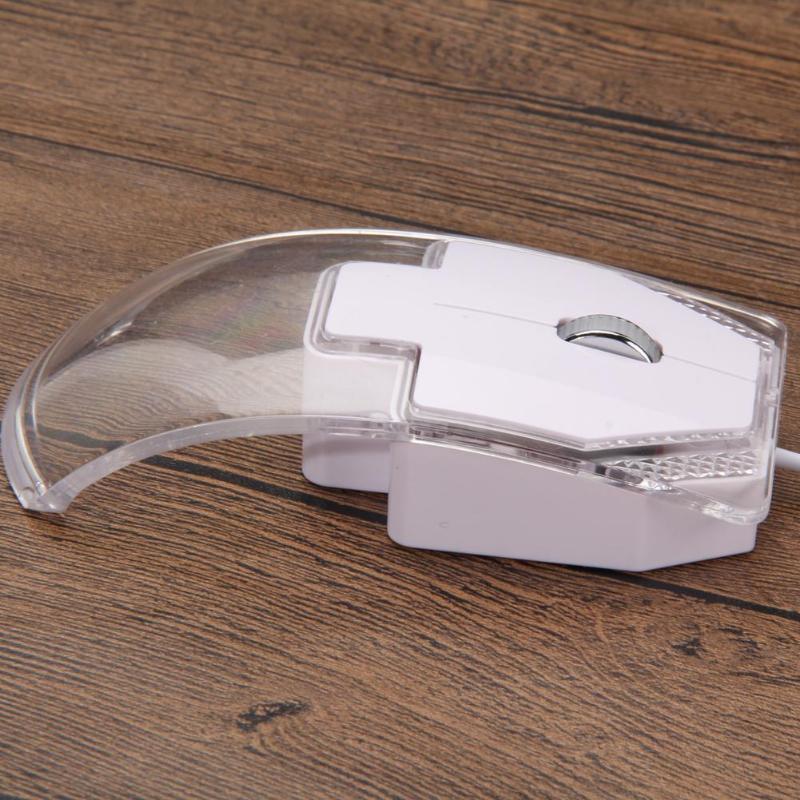 Transparent Led Optical Wired Mouse Beautiful Blue Light USB Mouse Mice For Computer PC Laptop Desktop