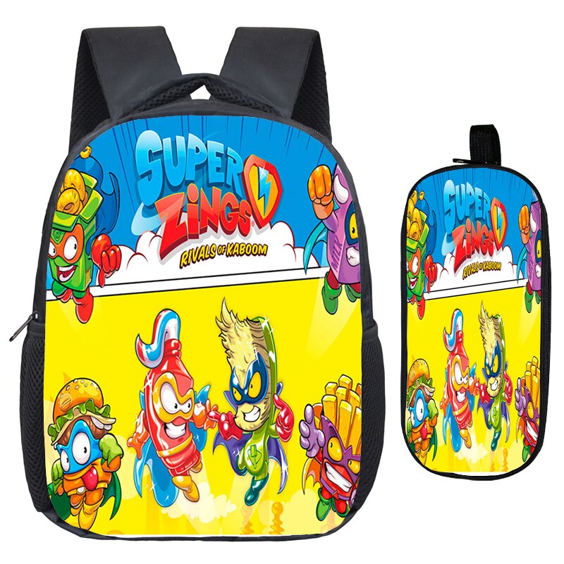 Bambini svegli Del Modello di Super Zings Scuola Materna Zaino 2pcs Set Bambino Superzings Sacchetto di Scuola Bookbag Regalo Dei Bambini (Zaino Penna bag): 12