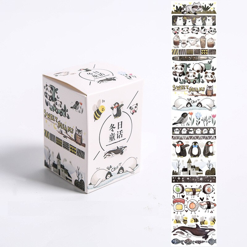 3 mètres 6.5cm de large Kawaii dessin animé animaux Washi papier ruban décoratif: Winter Fairy