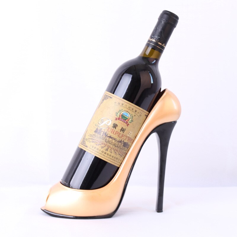 Étagère à vin avec talons hauts, chaussures, artisanat en résine, ornements décoratifs, fenêtre de Restaurant, créatifs: E