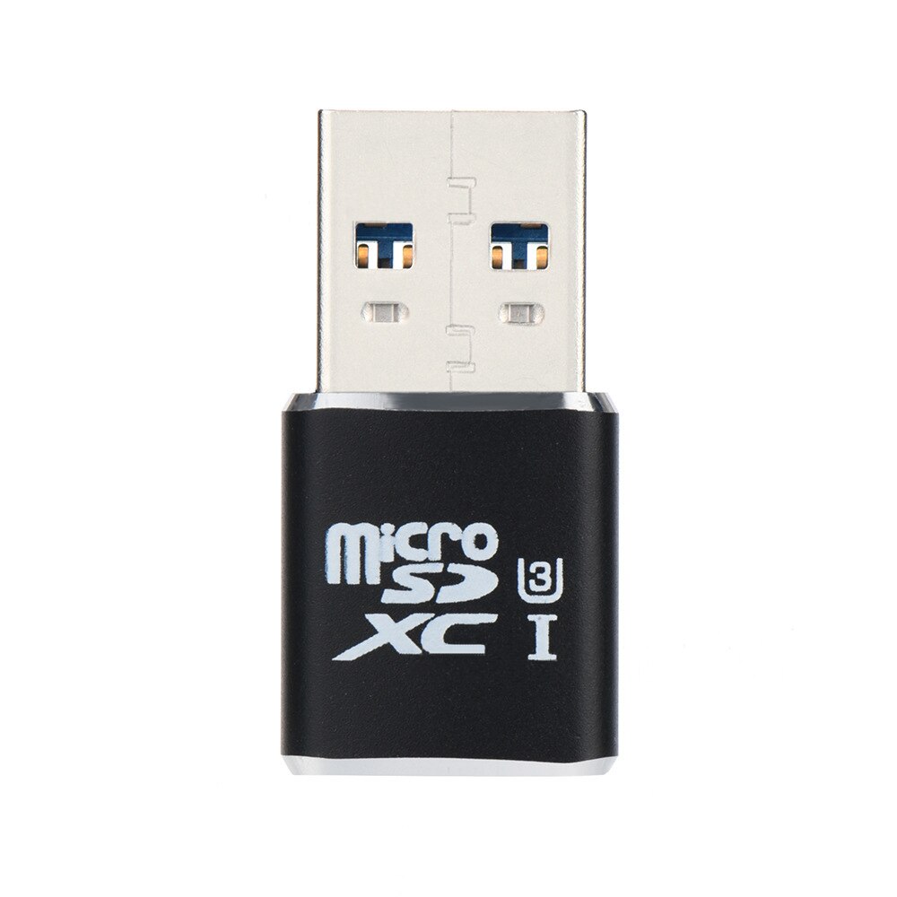 3 färger usb 3.0 multi memory card reader adapter mini cardreader för micro sd / tf microsd-läsare: Svart