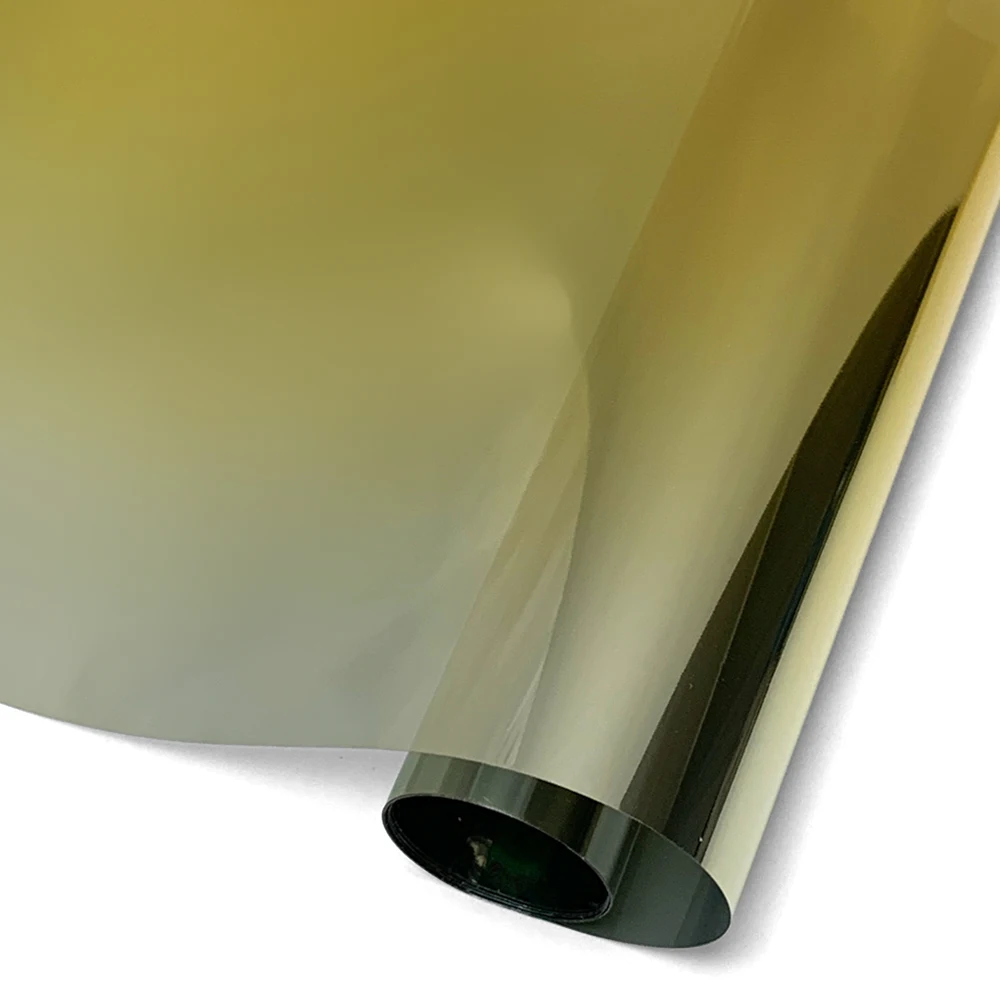 Solfilm til bilglass vindusfolie vinyl autotuning til frontrute vanntett selvklebende fargeskiftende film fargede bilklistremerker: Oransje