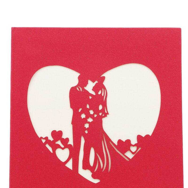 Wedding Greeting Card 3D Popular Up Cards Paper Craft Greeting Cards Invitations Valentine Lover Love Romantic Birthday Card