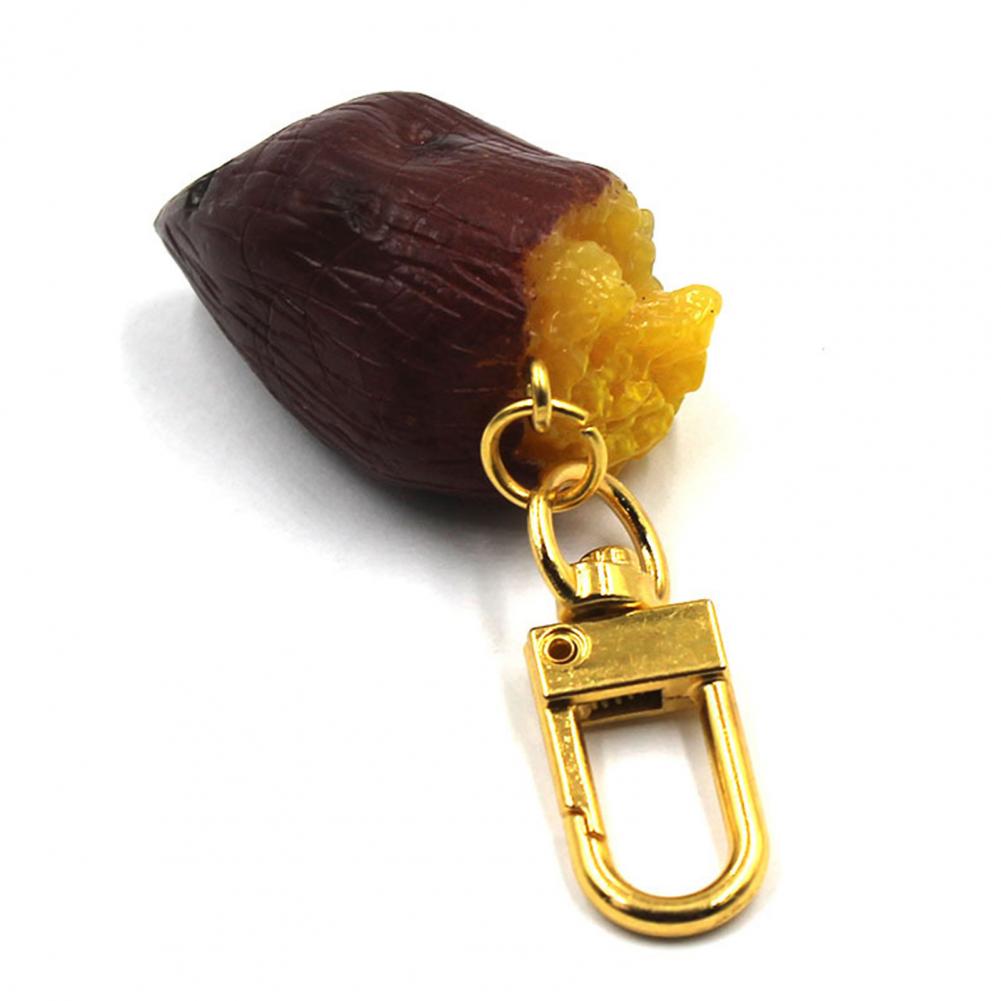 Simulation coréenne de patate douce rôti porte-clés porte-clés pendentif sac décor