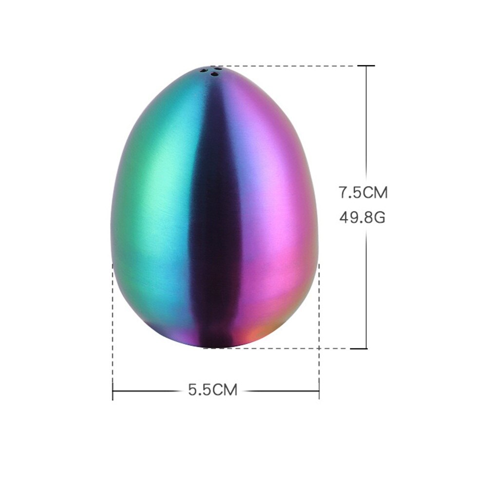 Egg Shaped Salt Spice Pepper Shaker Spice Container Stainless Steel Condiment Bottle Seasoning Organizer Kitchen Accessories: D
