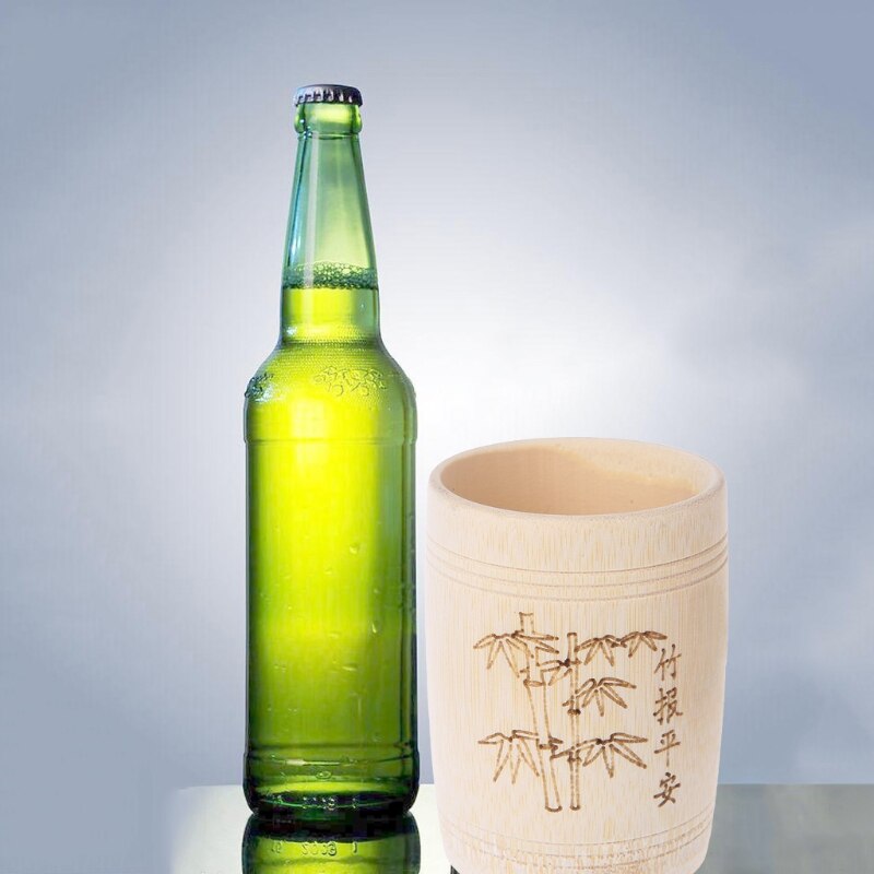 Taza tradicional china de bambú Natural artesanal para agua del té, cerveza, café, jugo