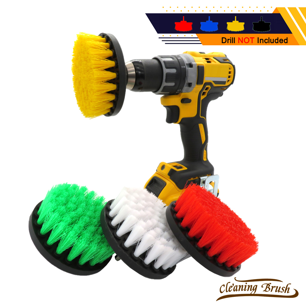 Cepillo de rueda de 5 pulgadas para lavado de coche, brochas de taladro para llantas, baño, ducha, suelo, herramienta de lavado automático, 1 ud.