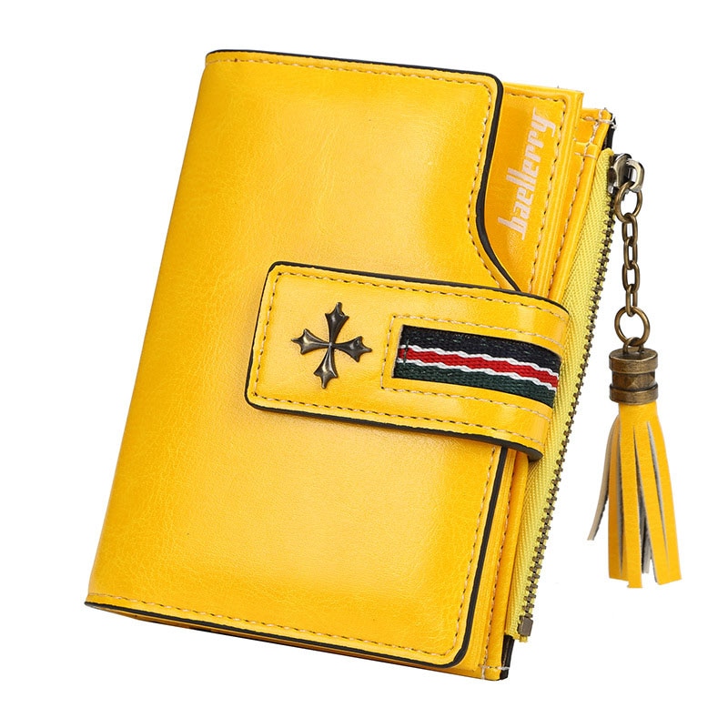 2019 yeni kadın cüzdanı kısa lüks marka sarı cüzdan kadın deri üç katlı cüzdan bayanlar küçük bozuk para cüzdanı kadın kart tutucu